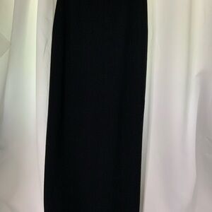 St. John Black Straight Maxi Skirt